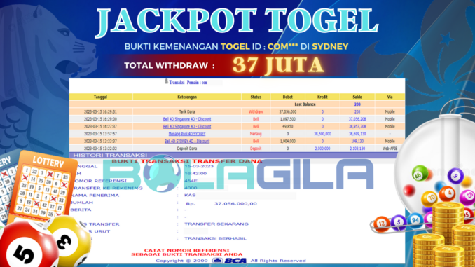 Bukti jackpot BOLAGILA Bukti jackpot BOLAGILA #3